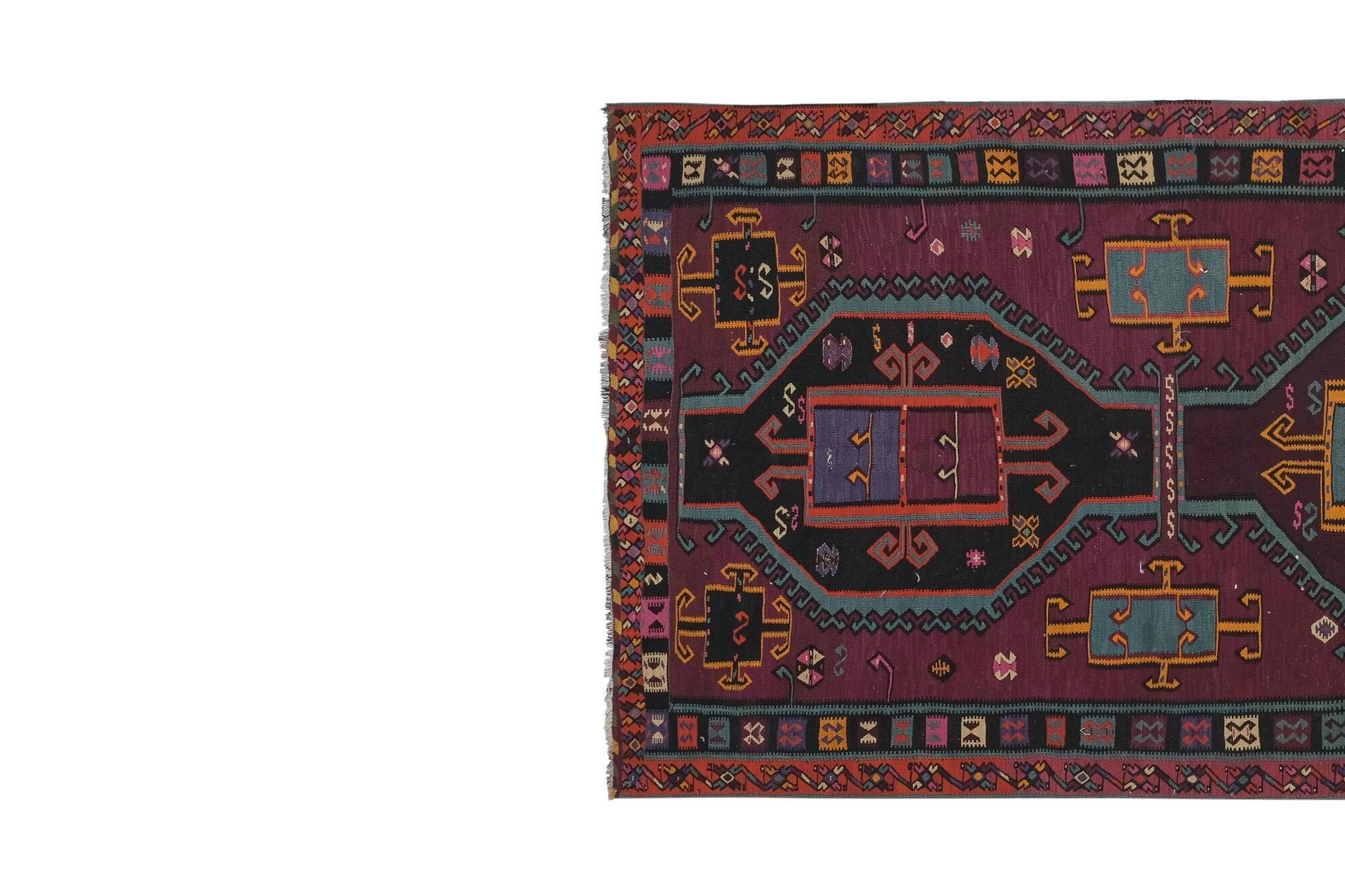 Vintage Turkish hallway rug 190x500 cm