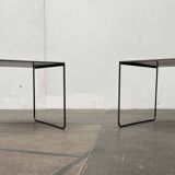 Postmodern perforated metal nesting side tables from Ikea, 1980s, set of 2.
