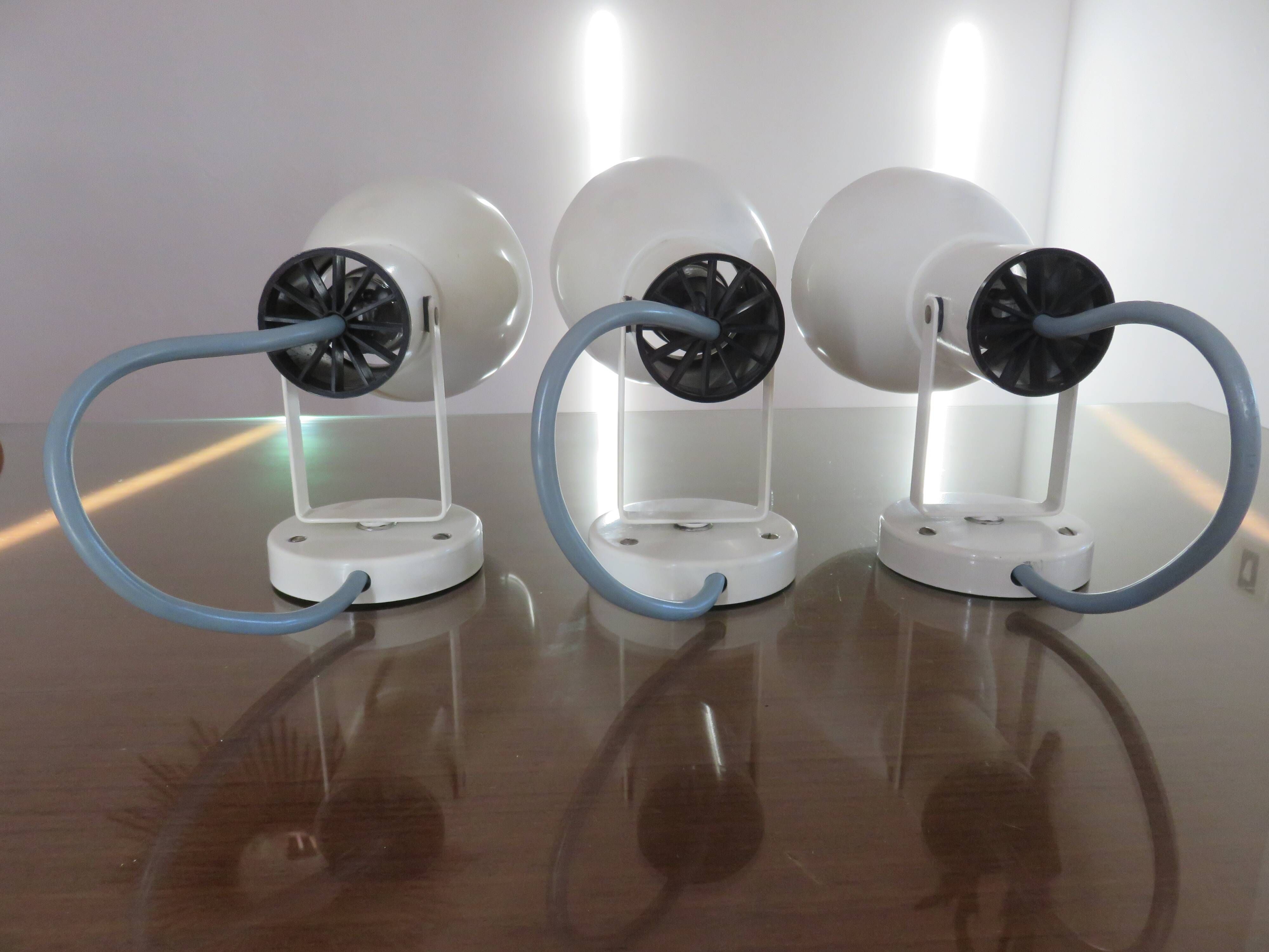 Series of 3 lita wall lights model 0550 france 60s 70s