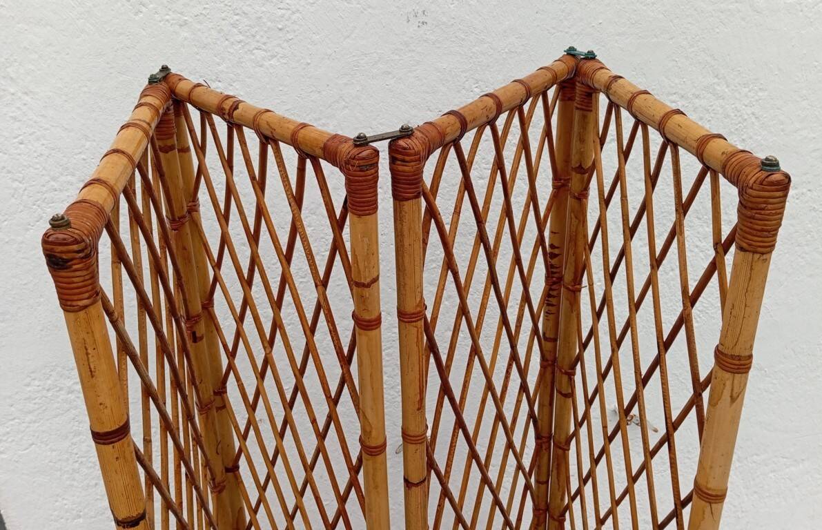 1960s lattice rattan screen