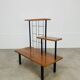 50s asymmetrical plant shelf, teak