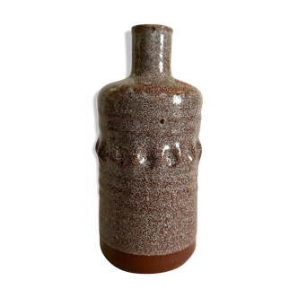 Accolay bottle vase, art sandstone, circa 1960. Vintage ceramics Made in France.