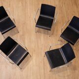 eta Furniture (Denmark) — Steel Tube & Wood Chairs (Set of 5) — Scandinavia