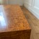 Coffee table in elm magnifying glass Rochebobois vintage