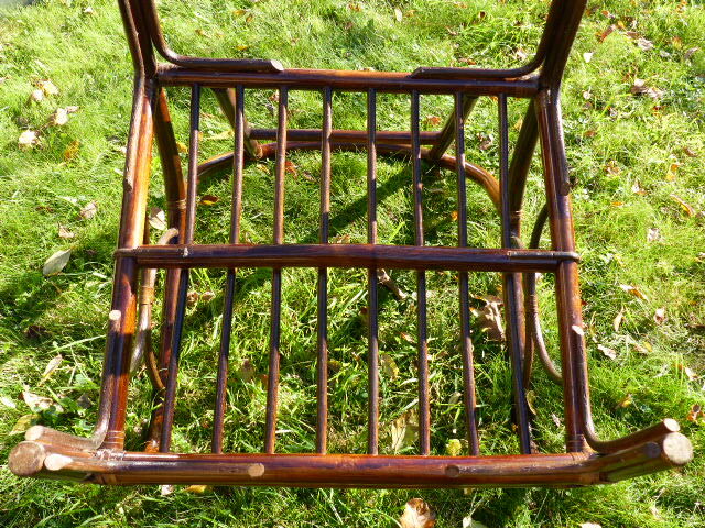 Armchair bamboo and rattan of the 1980