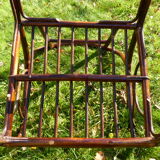 Armchair bamboo and rattan of the 1980