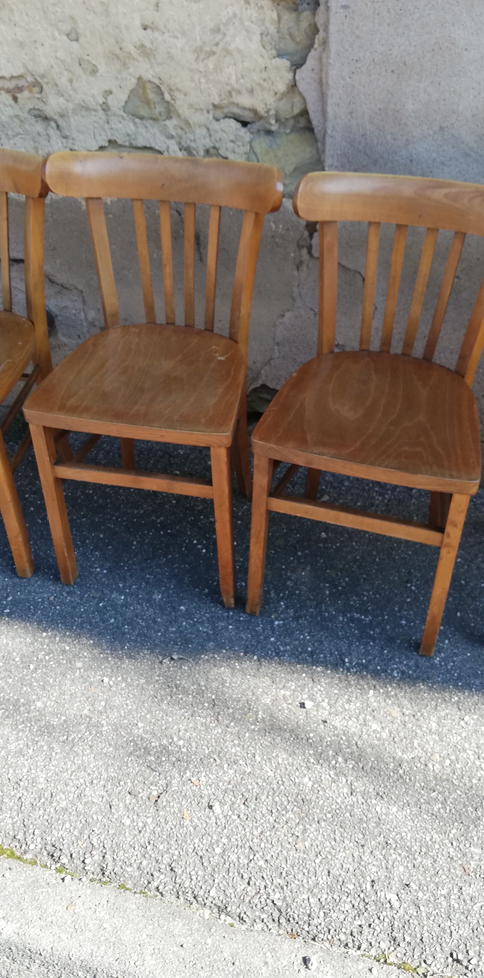 Set de 5 chaises bistrot vintage