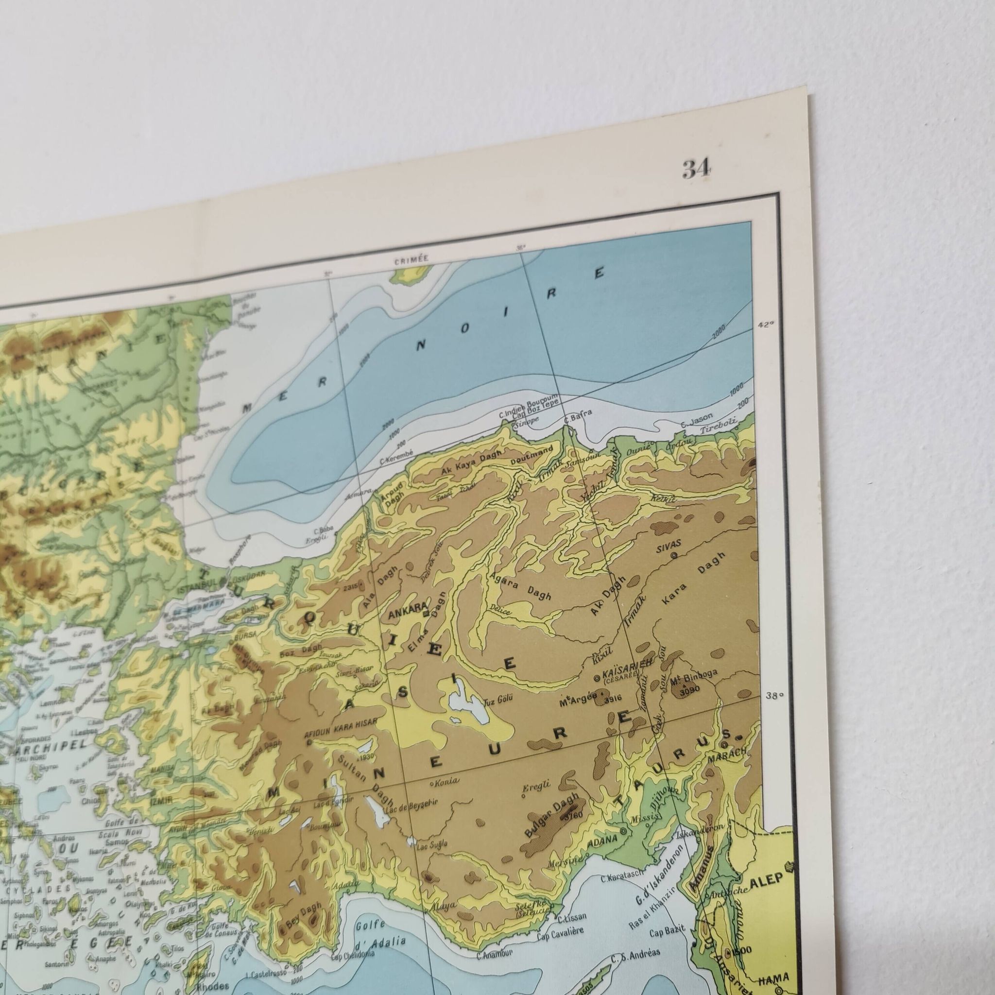 Carte Méditerranée 1950