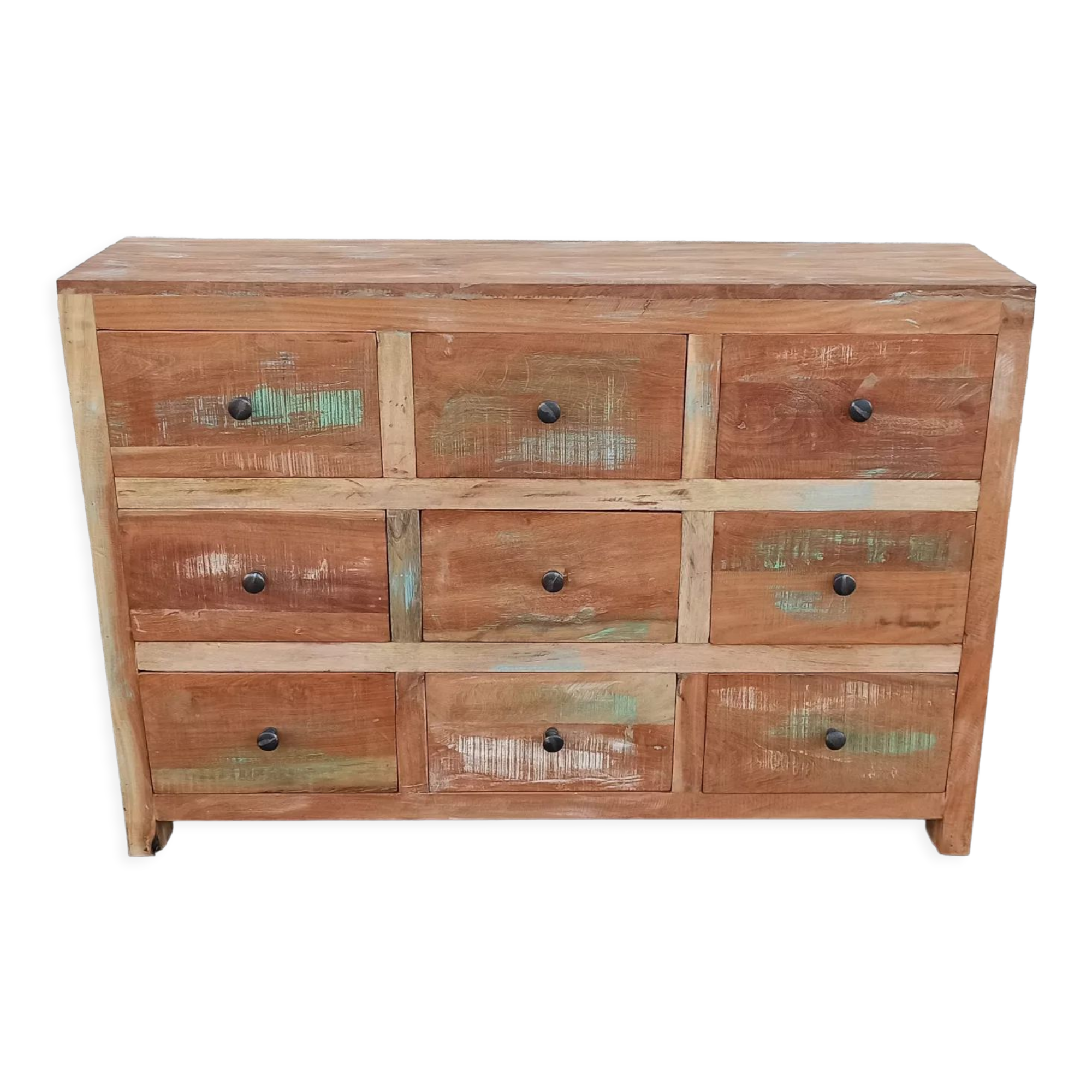 Old wooden chest of drawers 9 drawers