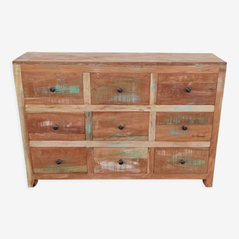Old wooden chest of drawers 9 drawers
