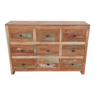 Old wooden chest of drawers 9 drawers