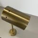 Set of two large minimalist Brass "tube" Wall Light Sconces, Italy 1970s