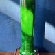 Large Art Nouveau vase in crackled green glazed stoneware – Baluster neck