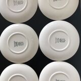 6 dessert plates fruit earthenware from Gien Cordon Rouge