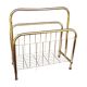 Modernist, gold, newspaper basket, Belgium 1980s.