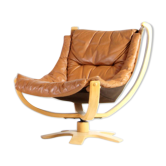 70s oak skippers chair