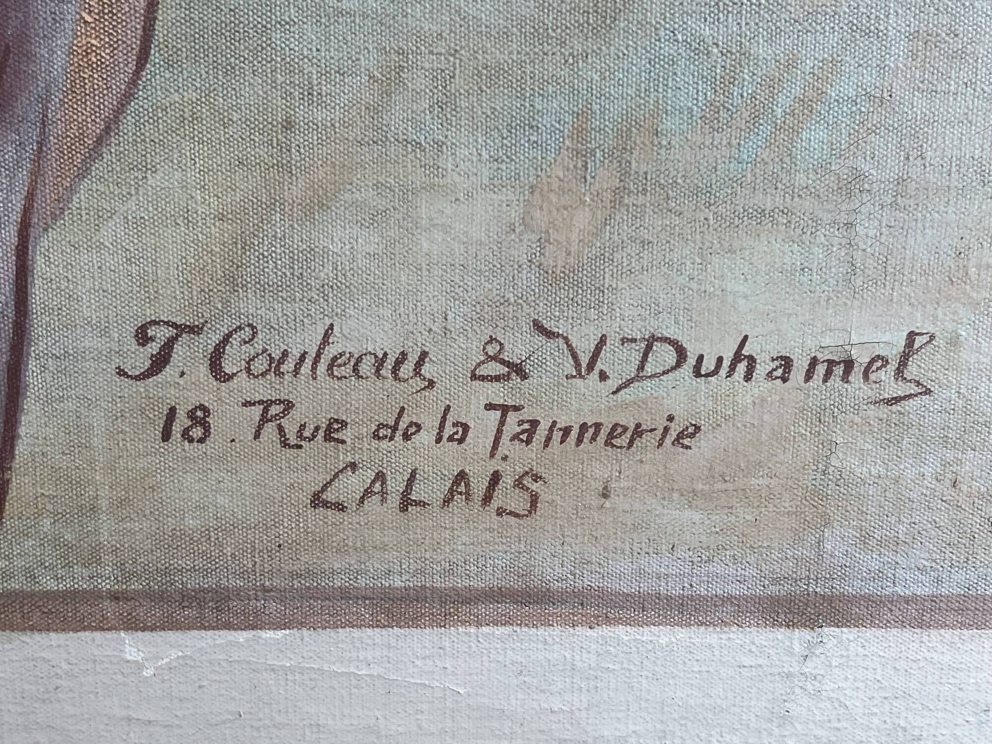 Large Decorative Panel Art. French Work by the Atelier Couteau & Duham.