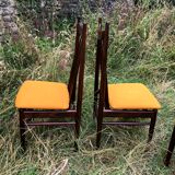 Mahogany chairs top vintage backrest 60s