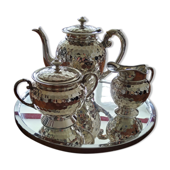 Silver metal coffee set