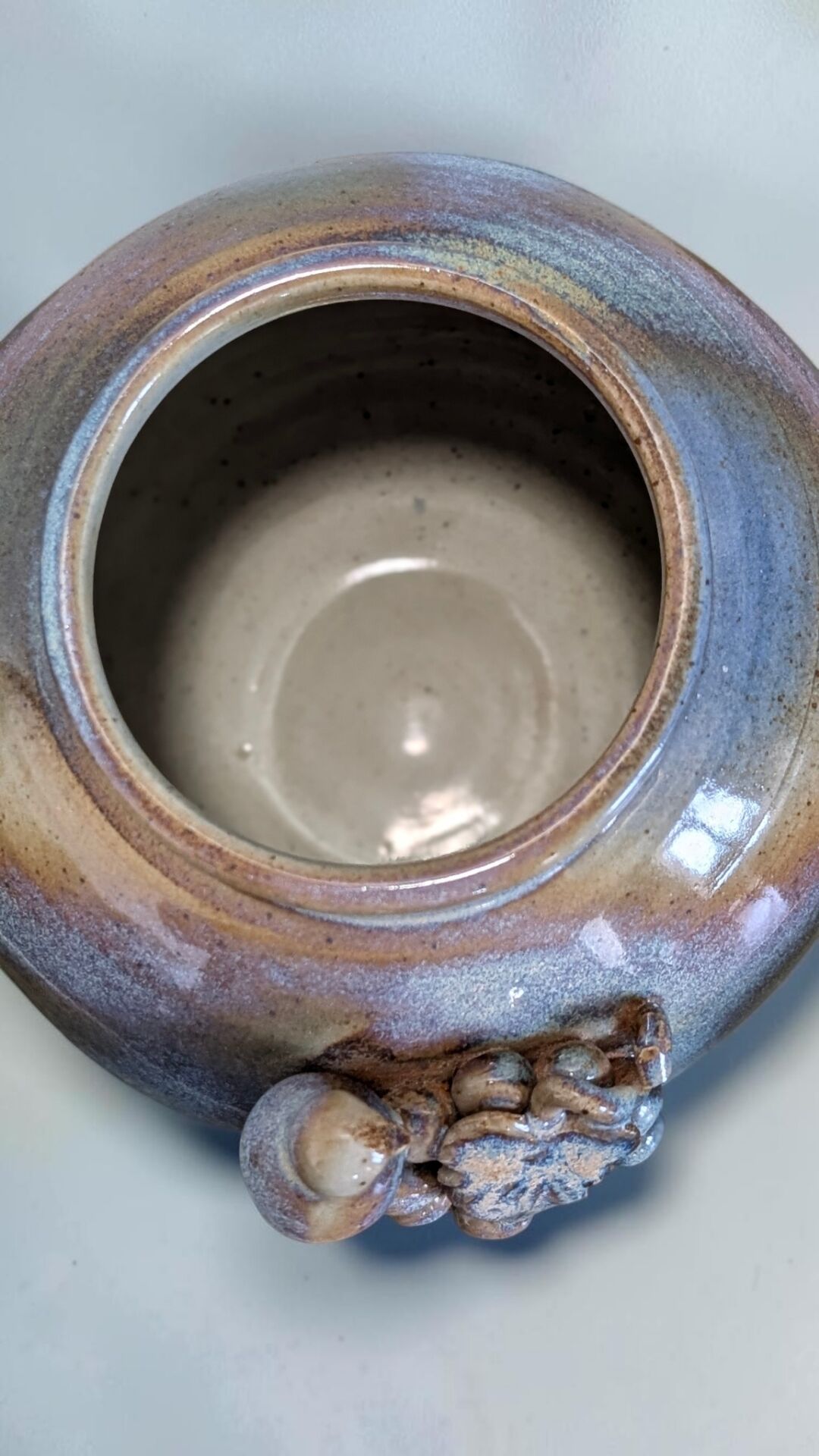 Stoneware vase signed JM – Jean-Marie Delahaye