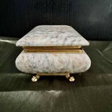 Ashtray, blue-grey marble box from the 1960s, vintage Italy.