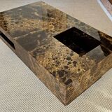 Table basse Laque de Chine - Pièce unique ébeniste Paris - années 80