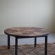 Modern Danish coffee table in steel and ceramic tiles by Sallingboe from the 1970s.