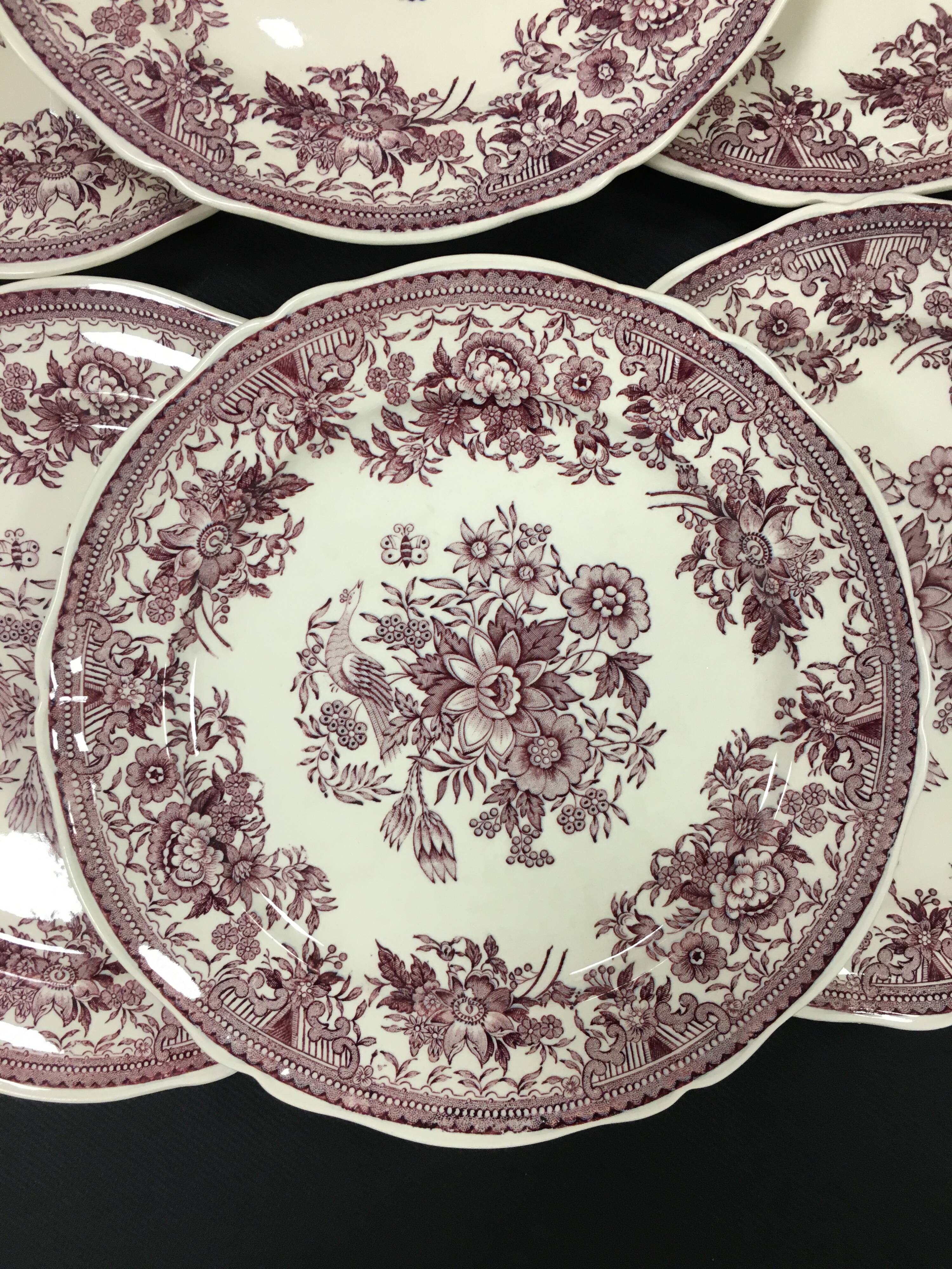 6 flat plates Villeroy and Boch model Fasan