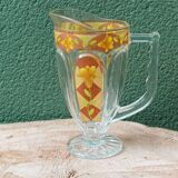 Pichet à limonade en verre, art déco