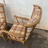 Pair of Baumann fan armchairs