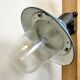 Industrial Blue Painted Factory Lamp Wall Light from Elektrosvit, 1960s