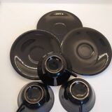 Set of 7 cups and saucers from the 50s.