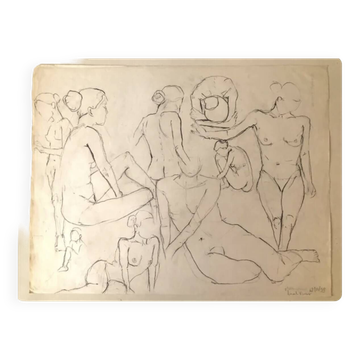 Dessin Nu au crayon