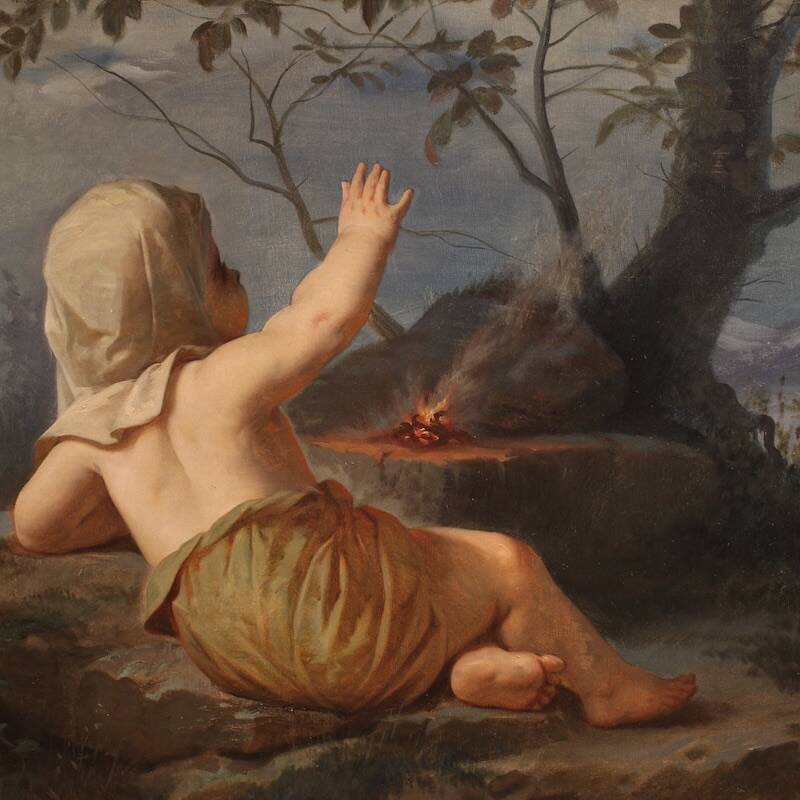 19th century Italian painting “Winter”