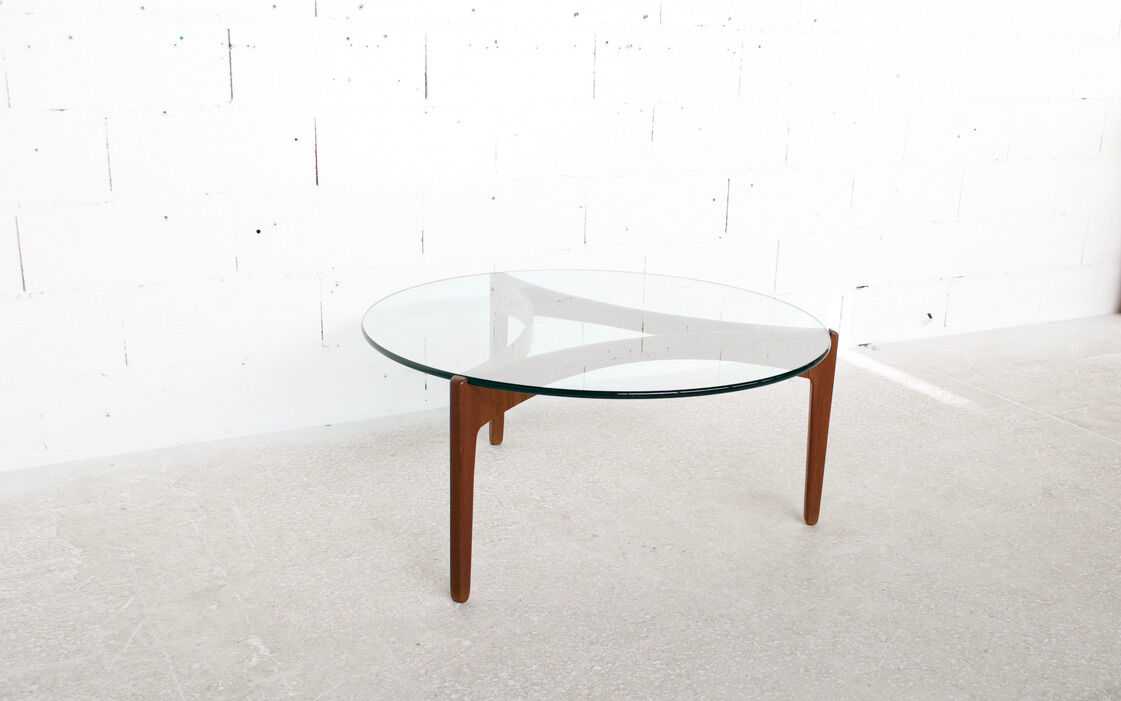 Teak coffee table sven ellekaer 60's years christian linneberg publisher