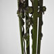 Art Deco floor lamp with wrought iron roses and green patina