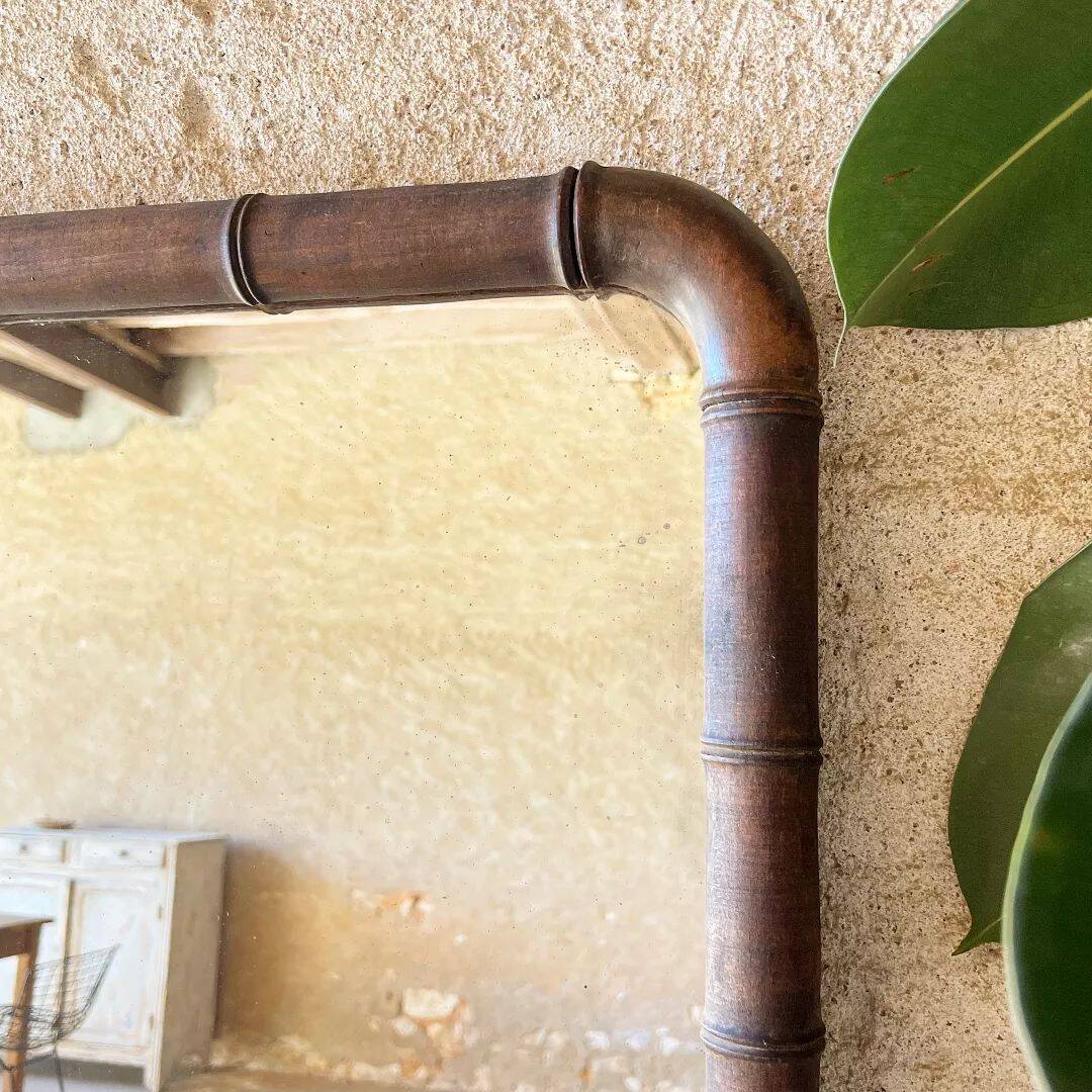 Faux bamboo mirror 1900