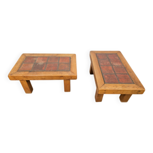 Tables d'appoint en chêne - ensemble