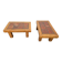 Brutalist Oak Side Table with Terracotta Tiles, 1950s, Set of 2