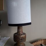 Sandstone lamp from the 60s signed Agnès Escala