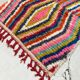 Tapis berbère marocain Boujaad couloir à losanges multicolores 336x80cm