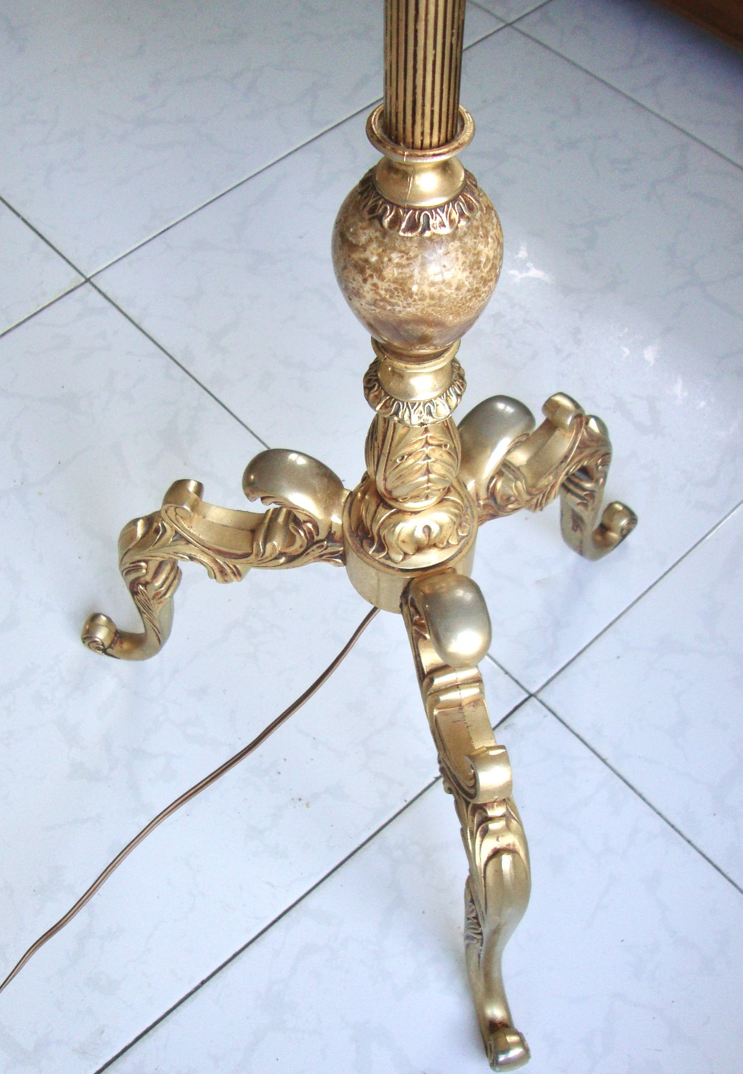 Golden metal lamp lamp 60s