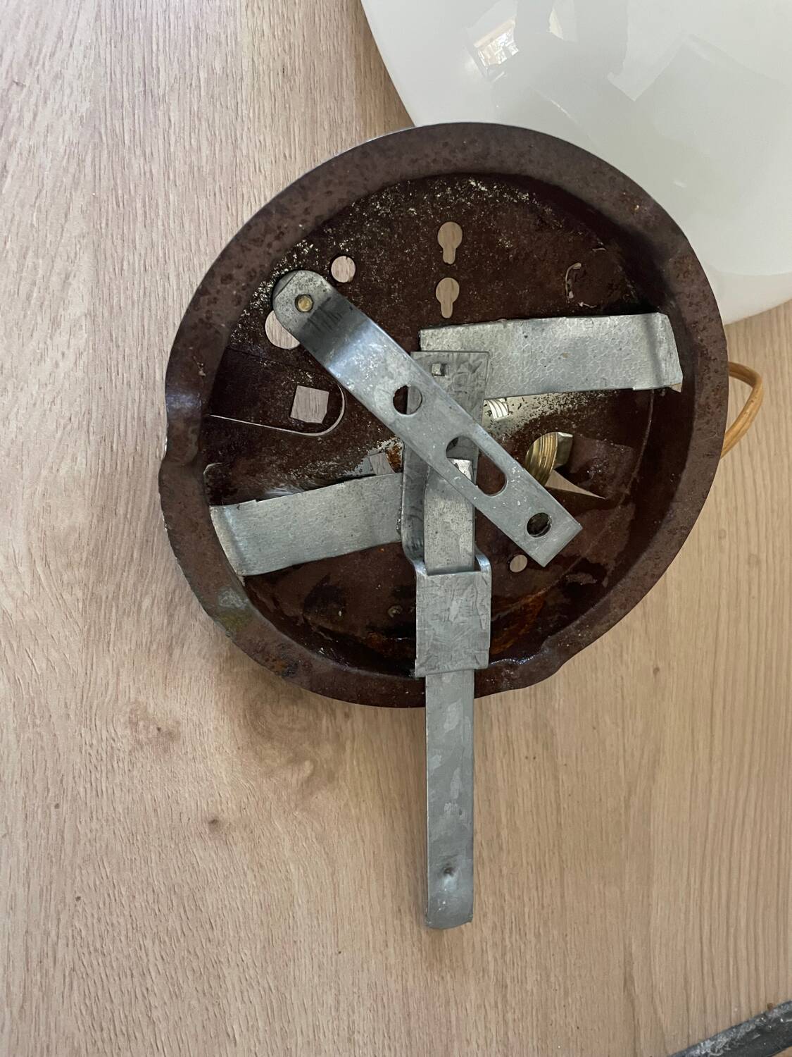 Vintage opaline wall or ceiling light 25cm