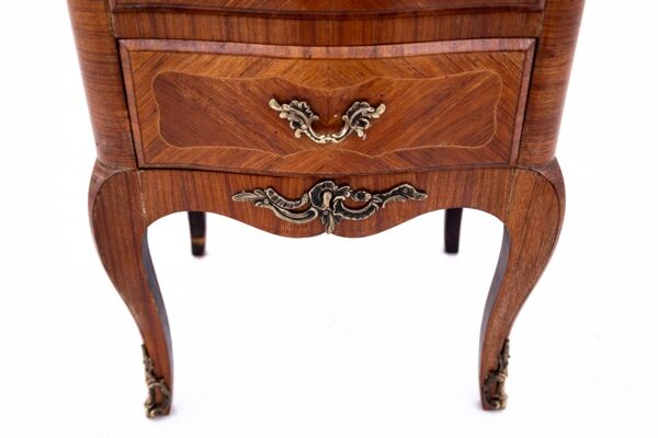 Petite commode ancienne à plateau en marbre, France, vers 1930
