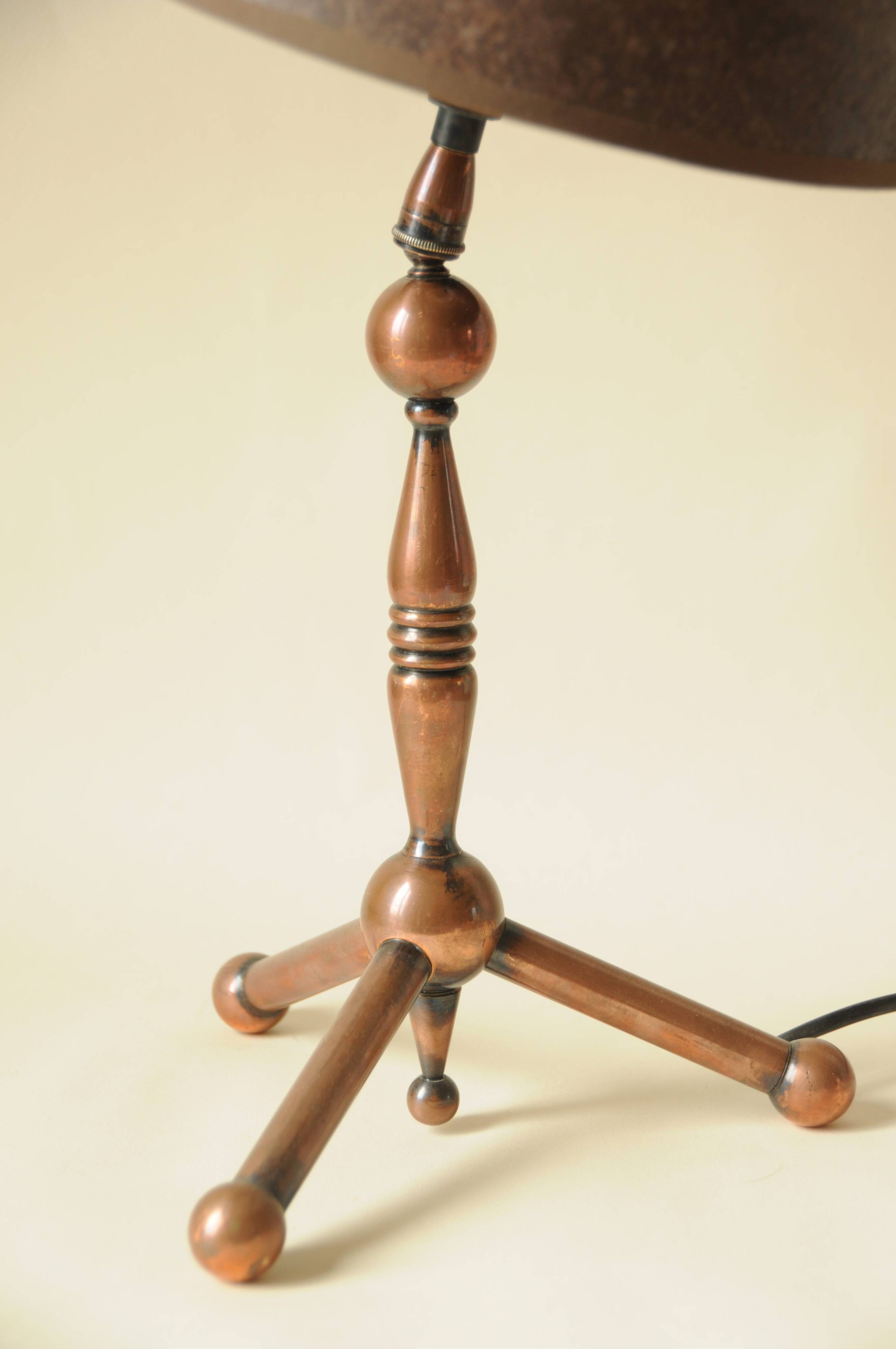 Tripod Lamp - Industrial Style - Brown Copper