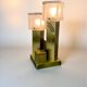 Cubic Murano glass table lamp by Gaetano Sciolari, Italy 1970s