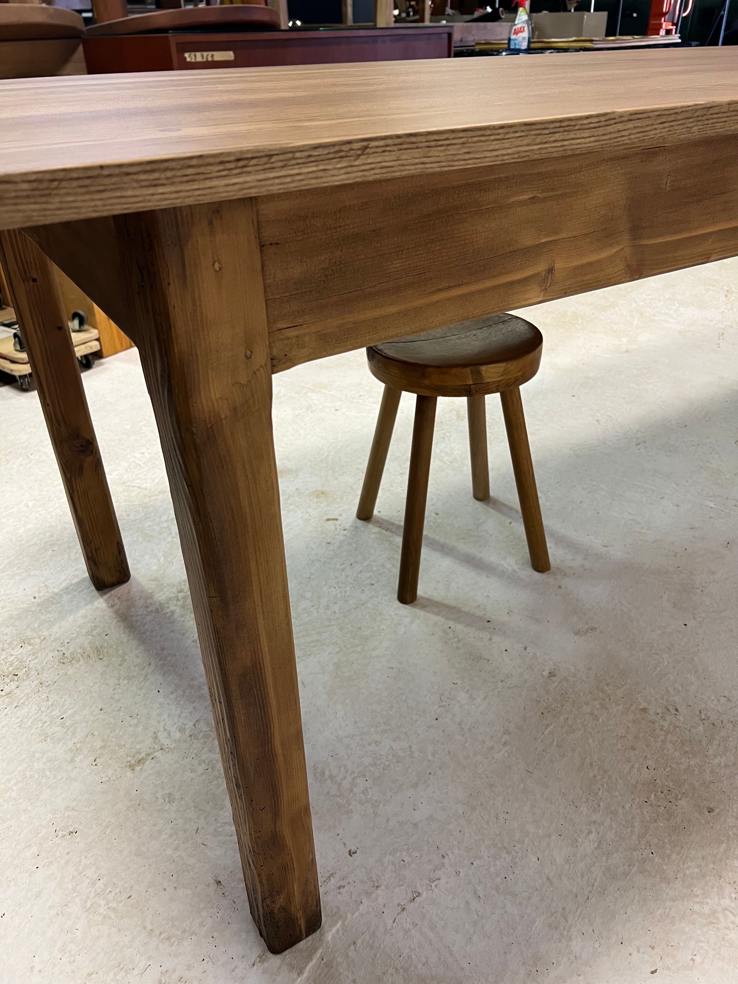 Oak and pine farmhouse table