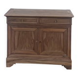 Renovated antique sideboard in raw solid walnut.