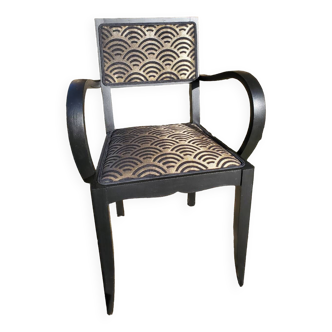 Black and gold bridge armchair