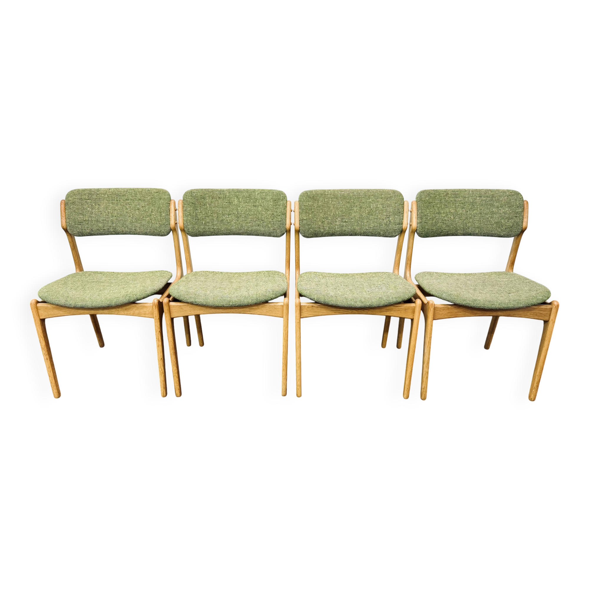 Set of 4 Danish Oak Dining Chairs by Erik Buch for O.D. Mobler